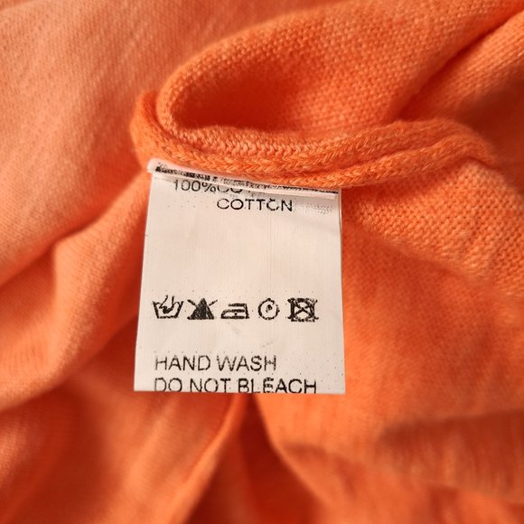NWT Men's Gionfriddo 100% Cotton Italian Crew Neck Orange Shirt Sweater Size L - Picture 9 of 9